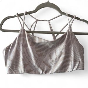 Athleta Gray Patterned Strappy Bra